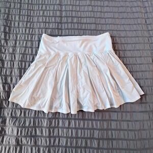 Joy Lab Pleated White Mini Tennis Skirt/Skort Women's Size Medium